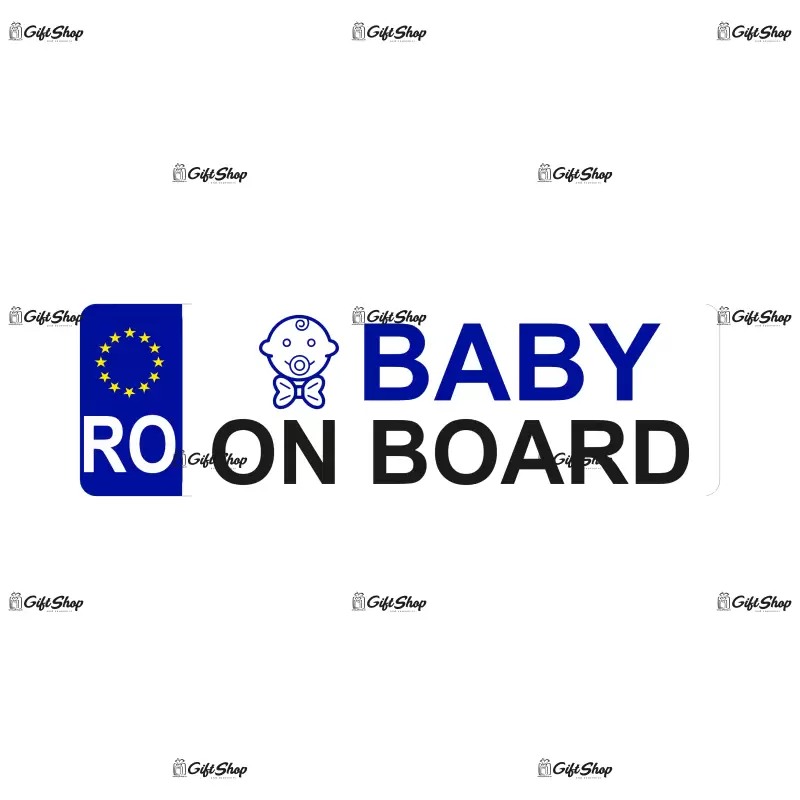Baby on board boy, indicator masina, dimensiune 200x60 mm